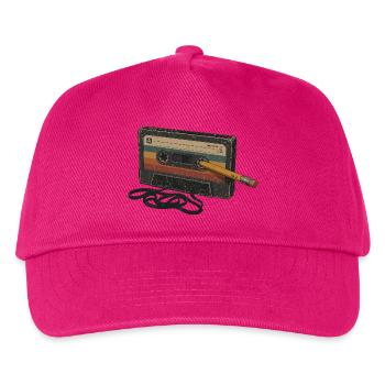 Liebhaber von 90er 80er Retro-Kassettenmusik - Kinder Basecap - Fuchsia - Vorne