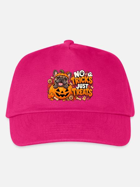 No Tricks Just Treats Halloween Französische - Kinder Basecap - Fuchsia