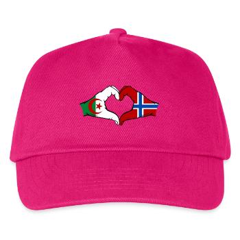 Algeria Norway Flag Hands Heart Shape - Kids’ Baseball Cap - fuchsia - Front