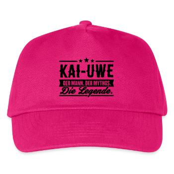 Mann Mythos Legende Kai-Uwe - Kinder Basecap - Fuchsia - Vorne