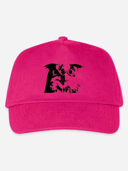 Eule, Owl - Grafik, Vogel, UHU - Kinder Basecap - Fuchsia