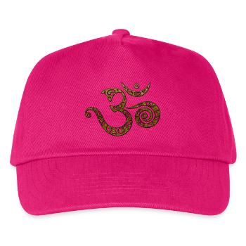 OM, AUM, BUDDHISM, SPIRITUALITY, MANTRA, YOGA, ZEN - Kinder Basecap - Fuchsia - Vorne