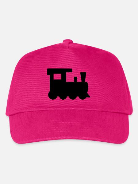 Lokomotive Kinderspielzeug Zug Bahn Schienen - Kinder Basecap - Fuchsia