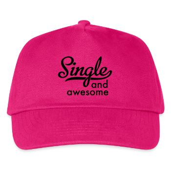 single and awesome - Kids’ Baseball Cap - fuchsia - Front