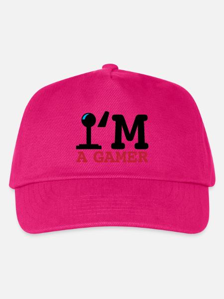 A Gamer Bold Typography - Kids’ Baseball Cap - fuchsia