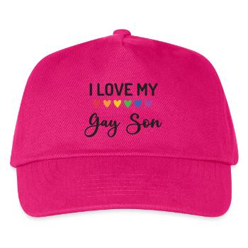 Ich liebe meinen schwulen Sohn - Kinder Basecap - Fuchsia - Vorne