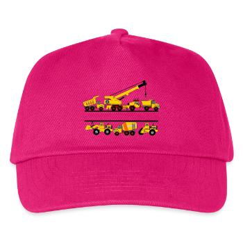 Arbeitswagen mit Typenschild - Kinder Basecap - Fuchsia - Vorne