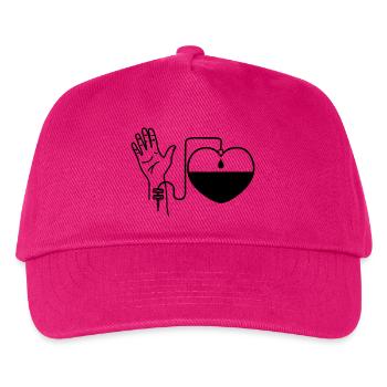 Goutte de sang dans le cœur - Casquette de baseball Enfant - fuchsia - Devant