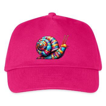 Schnecke - Kinder Basecap - Fuchsia - Vorne