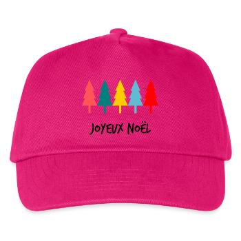 CHRISTMAS. MERRY CHRISTMAS. MERRY CHRISTMAS - Kids’ Baseball Cap - fuchsia - Front