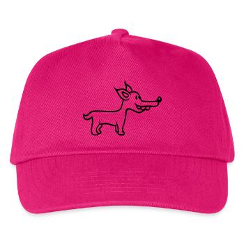 Dog Stands Cute Little Happy Puppy Pet - Kids’ Baseball Cap - fuchsia - Front