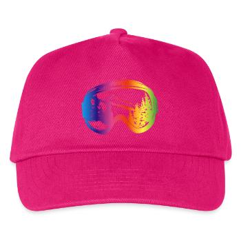 Skibrille Piste Berge Bunt - Kinder Basecap - Fuchsia - Vorne