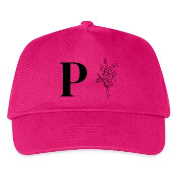 Minimalistische Blumen - Kinder Basecap - Fuchsia - Vorne