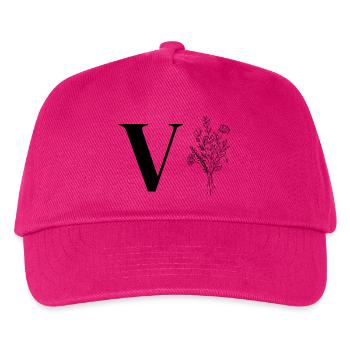 Minimalistische Blumen - Kinder Basecap - Fuchsia - Vorne