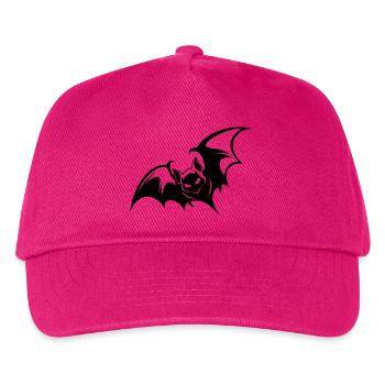 Fledermaus Gothic Logo - Kinder Basecap - Fuchsia - Vorne
