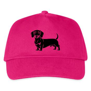 Dackel - Kinder Basecap - Fuchsia - Vorne