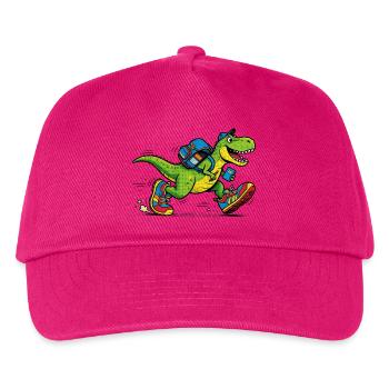 Des dinosaures en route vers l’école - Casquette de baseball Enfant - fuchsia - Devant