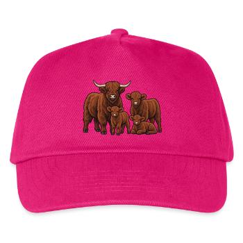 Galloway Rinder - Kinder Basecap - Fuchsia - Vorne