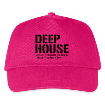 Deep-House-Musik - Kinder Basecap - Fuchsia - Vorne