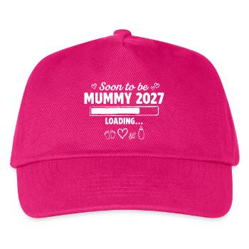 Pregnancy Announcement Soon to be Mummy 2027 - Kinder Basecap - Fuchsia - Vorne