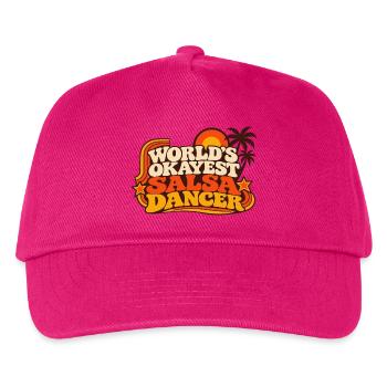 Worlds Okayest Salsa Dancer - Kinder Basecap - Fuchsia - Vorne