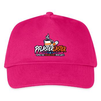 PflasterLaster Kaffee Motiv - Kinder Basecap - Fuchsia - Vorne