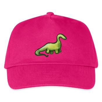 Salbeigrüner Aquarell-Dino - Kinder Basecap - Fuchsia - Vorne