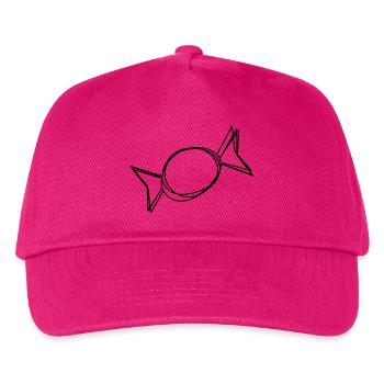 Bonbon handgezeichnet - Kinder Basecap - Fuchsia - Vorne