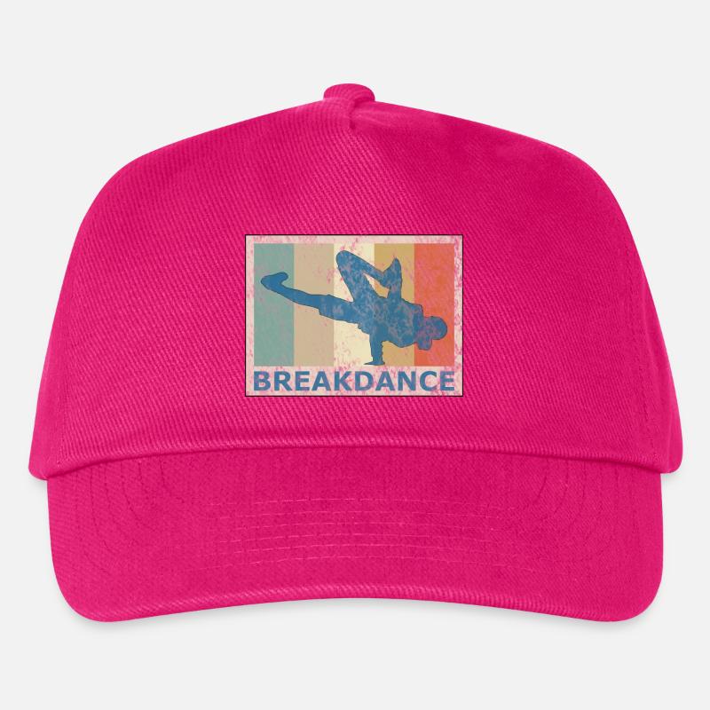 Retro Vintage Style Breakdance Breakdancing HipHop - Kinder Basecap - Fuchsia