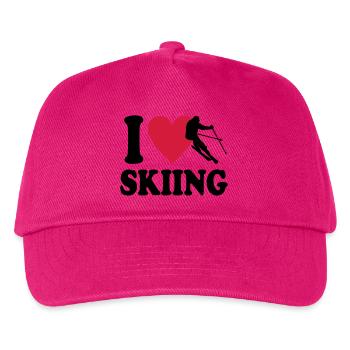 Ski - Kinder Basecap - Fuchsia - Vorne