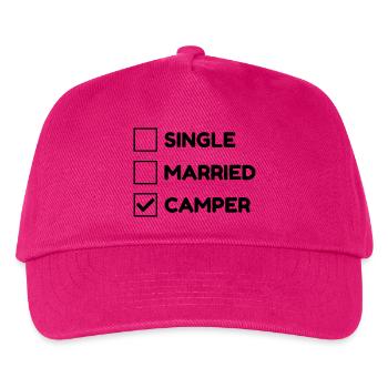 Camping Camper Campeur Tente Zelt Tent - Kids’ Baseball Cap - fuchsia - Front