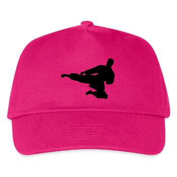 Karate or taekwondo jumped sideways - Kids’ Baseball Cap - fuchsia - Front