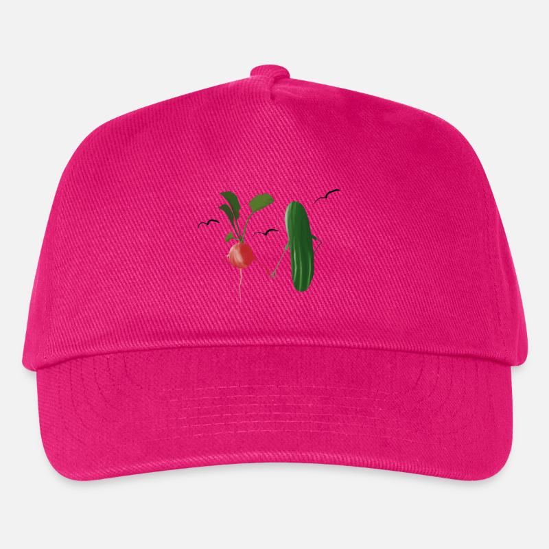 Gemüsefreundschaft Illustration - Kinder Basecap - Fuchsia