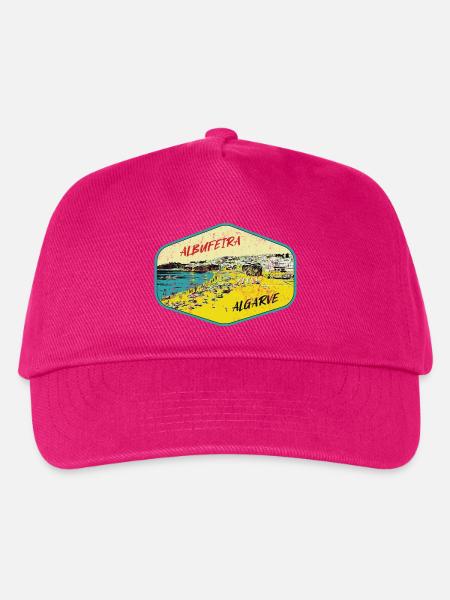 Albufeira Algarve Portugal, Strand Sommer Retro Sonne - Kinder Basecap - Fuchsia