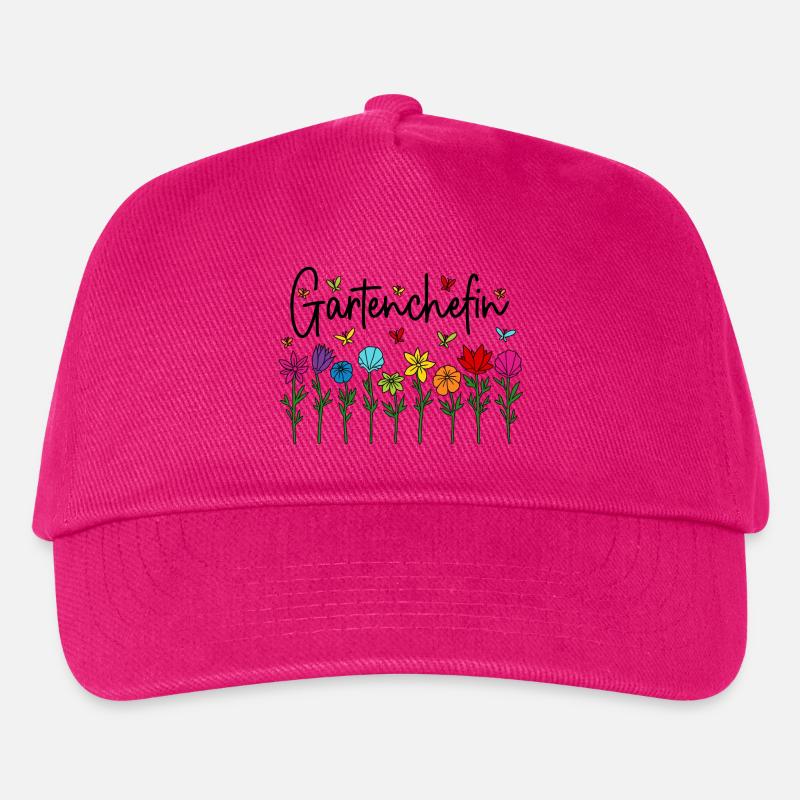 Garten Chefin Blumen Gartenarbeit Gartenchefin - Kinder Basecap - Fuchsia