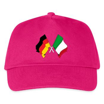 Drapeau de l’Allemagne et drapeau de l’Italie - Casquette de baseball Enfant - fuchsia - Devant