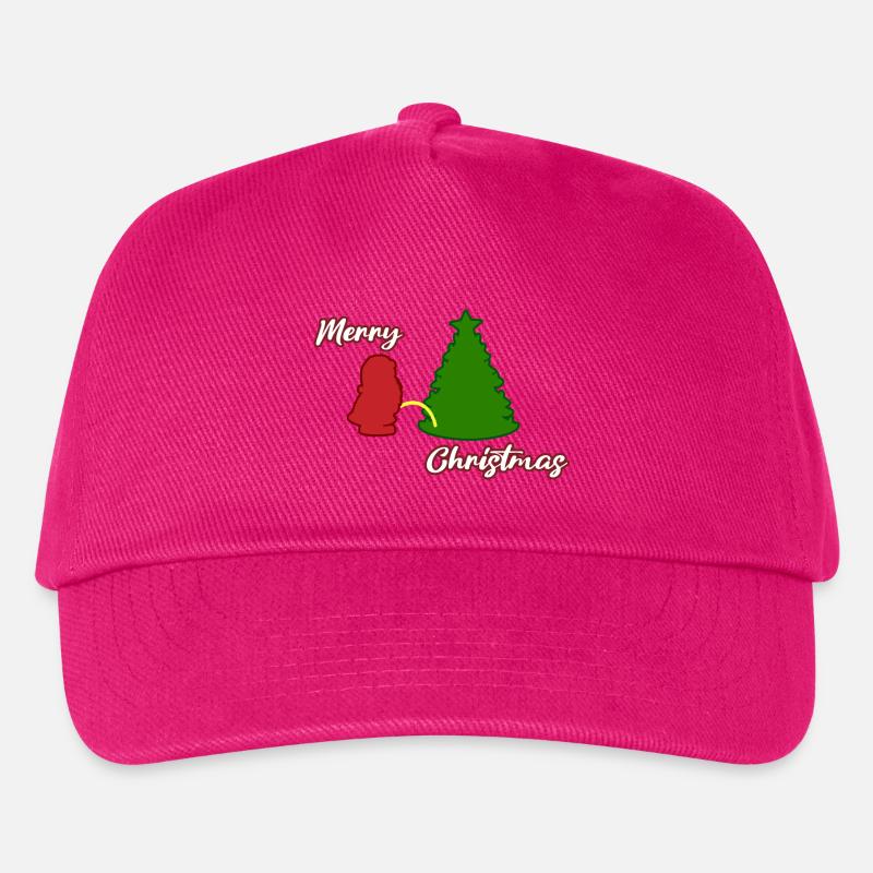 Santa peeing - Christmas Tree - Weihnachtsmann - Kinder Basecap - Fuchsia