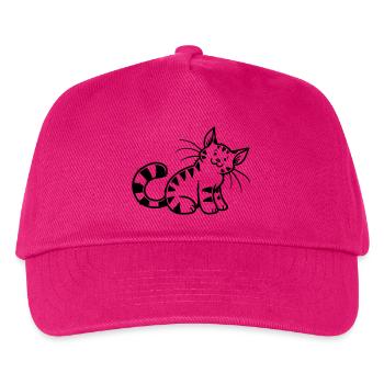 Cartoon Kitten - Kids’ Baseball Cap - fuchsia - Front