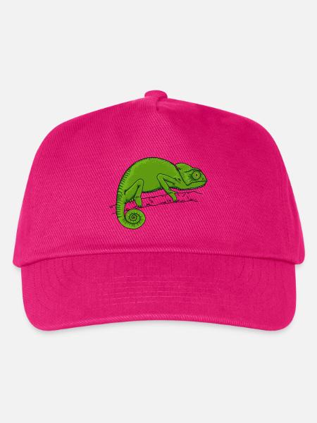 Chamäleon grün - Kinder Basecap - Fuchsia