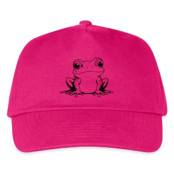 Frosch Umrisse - Kinder Basecap - Fuchsia - Vorne