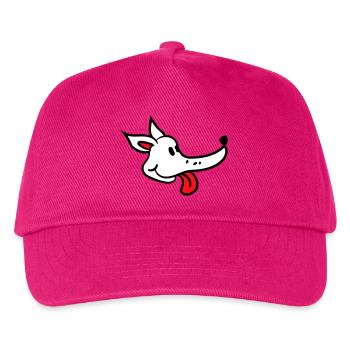 Dog Face Funny Cute Tongue Sticking Out Head - Kids’ Baseball Cap - fuchsia - Front