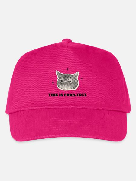 Die Purr-fekte Katze - Kinder Basecap - Fuchsia