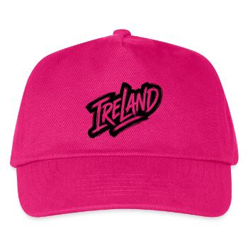 Irland - Ireland Graffiti Schrift - Kinder Basecap - Fuchsia - Vorne