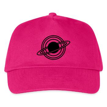 Saturn Planet Rings Silhouette - Kids’ Baseball Cap - fuchsia - Front