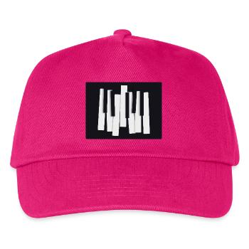 Abstrakte Klaviertasten – Modernes Design - Kinder Basecap - Fuchsia - Vorne