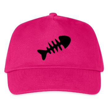 Fischgraete Silhouette Icon - Kinder Basecap - Fuchsia - Vorne