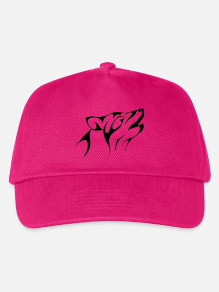 Wolf  - Kinder Basecap - Fuchsia