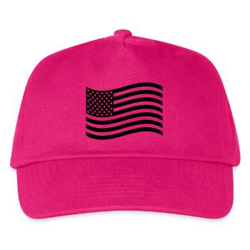 Flagge der Vereinigten Staaten - Kinder Basecap - Fuchsia - Vorne