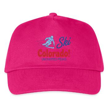 Retro Ski Colorado Unerforschte Gipfel - Kinder Basecap - Fuchsia - Vorne