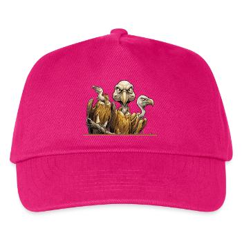 Dreier Geier Cartoon-Trio - Kinder Basecap - Fuchsia - Vorne